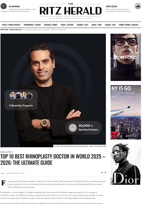 Top 10 Best Rhinoplasty Doctor in World 2025–2026: The Ultimate Guide